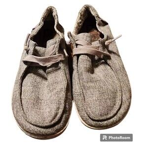 HEY DUDE Wendy Linen Size 6 Comfort WASHABLE